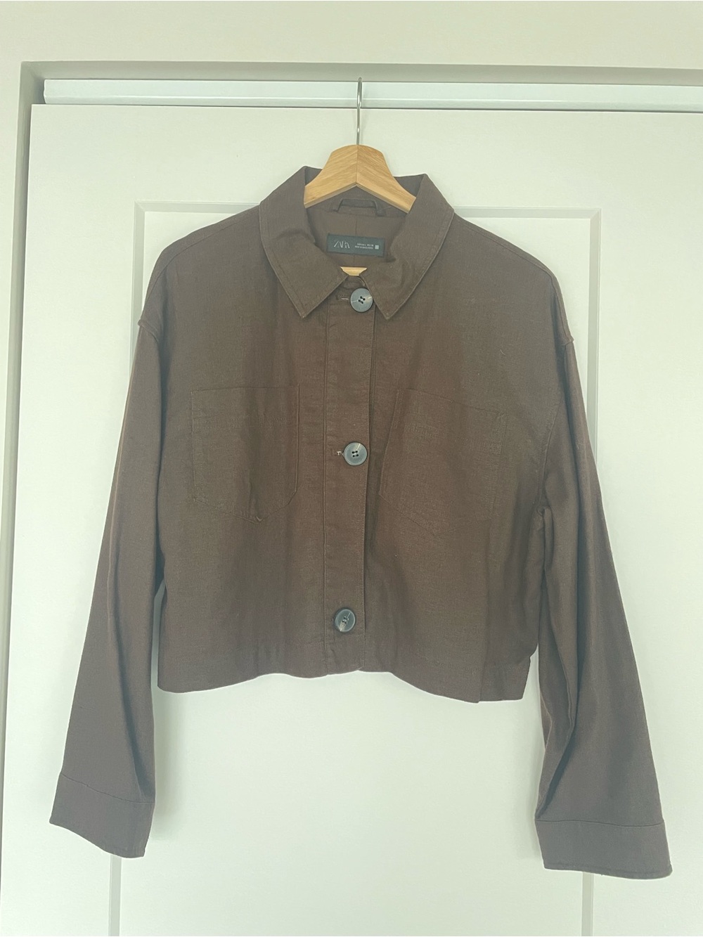 Zara Brown Cropped Jacket